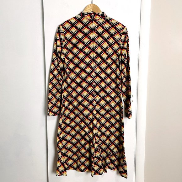 70s vintage Nancy Valentine plaid A-line dress - size small - Picture 5 of 10